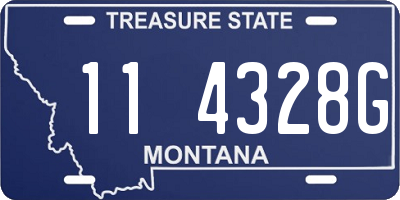 MT license plate 114328G
