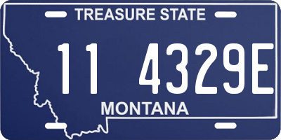 MT license plate 114329E