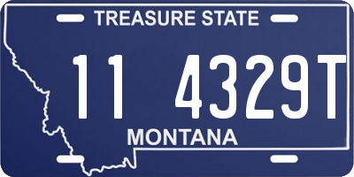 MT license plate 114329T