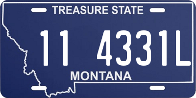 MT license plate 114331L