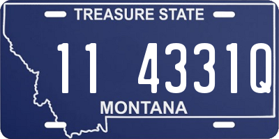 MT license plate 114331Q