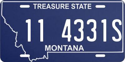 MT license plate 114331S