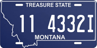 MT license plate 114332I