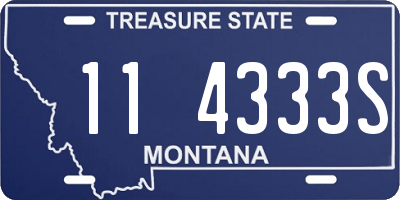 MT license plate 114333S