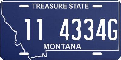 MT license plate 114334G