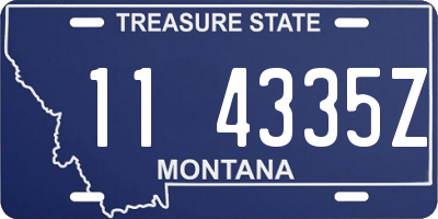 MT license plate 114335Z