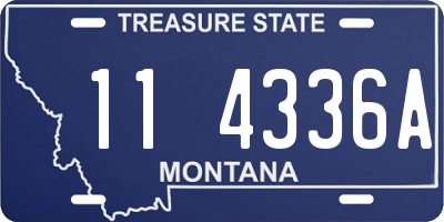 MT license plate 114336A