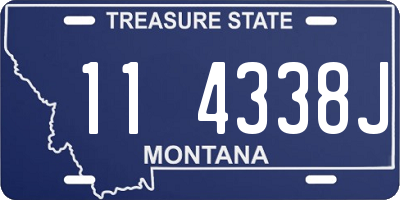 MT license plate 114338J