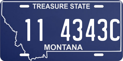 MT license plate 114343C
