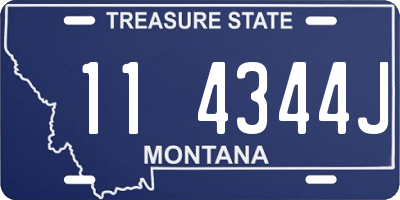 MT license plate 114344J