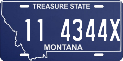 MT license plate 114344X