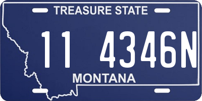 MT license plate 114346N