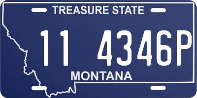 MT license plate 114346P