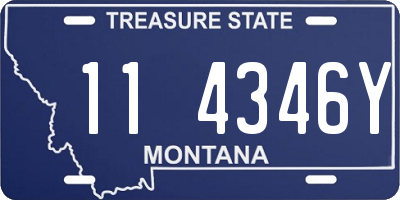 MT license plate 114346Y