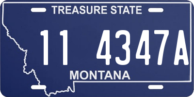 MT license plate 114347A