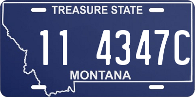MT license plate 114347C