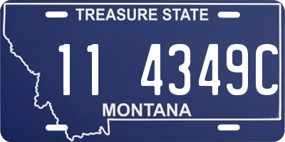 MT license plate 114349C