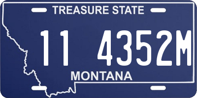 MT license plate 114352M