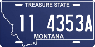 MT license plate 114353A