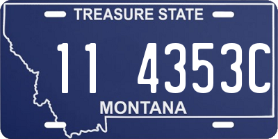 MT license plate 114353C