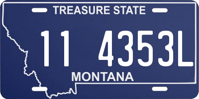 MT license plate 114353L