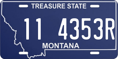 MT license plate 114353R