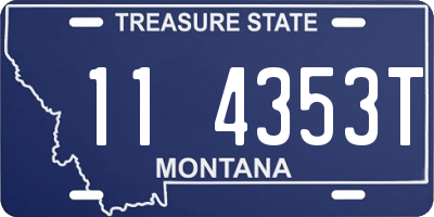 MT license plate 114353T