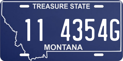 MT license plate 114354G