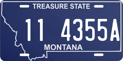MT license plate 114355A