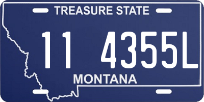 MT license plate 114355L