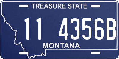 MT license plate 114356B