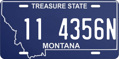 MT license plate 114356N