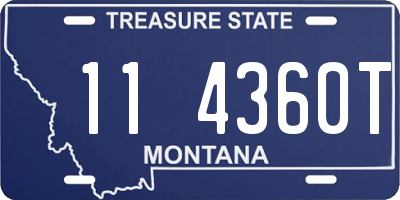 MT license plate 114360T