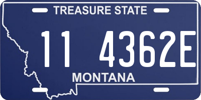 MT license plate 114362E