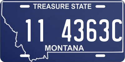 MT license plate 114363C