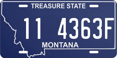 MT license plate 114363F
