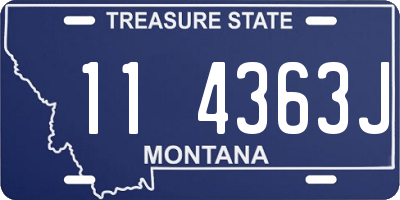MT license plate 114363J