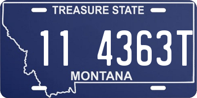 MT license plate 114363T