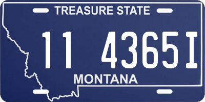 MT license plate 114365I