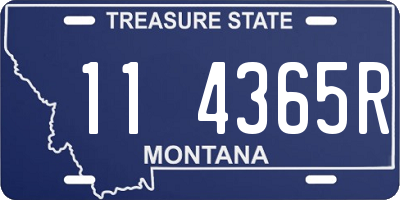 MT license plate 114365R