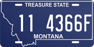 MT license plate 114366F