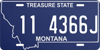 MT license plate 114366J