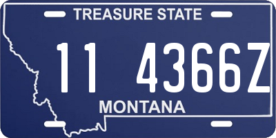 MT license plate 114366Z