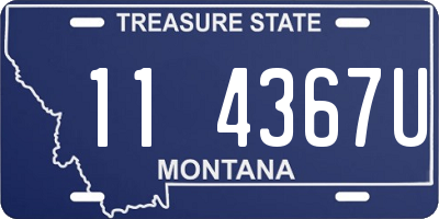 MT license plate 114367U
