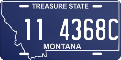 MT license plate 114368C