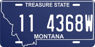 MT license plate 114368W