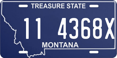 MT license plate 114368X