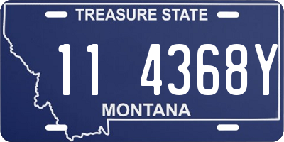 MT license plate 114368Y