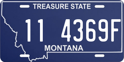 MT license plate 114369F