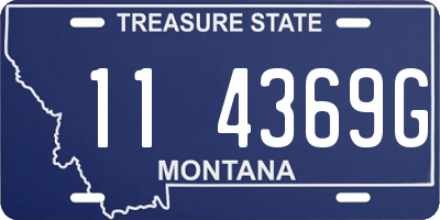 MT license plate 114369G